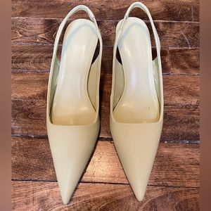 Oak and Fort Mint green sling backs